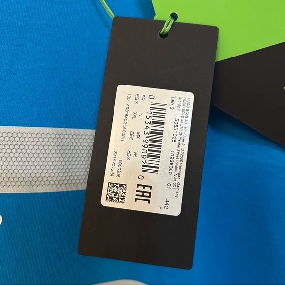 Hugo Boss Men's Cotton Graphic Tee in Blue Size XXL - Picture 6 of 11